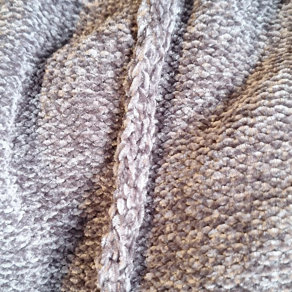 POL Brand Charcoal Chenille Knit Throw
